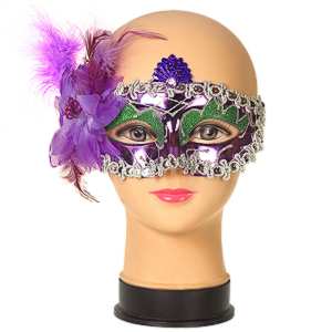 Maska na karneval Škraboška fialová