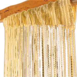 Špagetová záclona zlatá 100x200cm