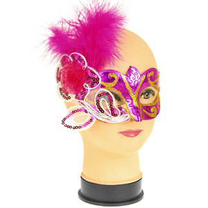 Maska na karneval Škraboška ružová