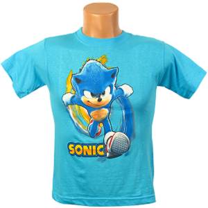 Detské tričko s krátkym rukávom Sonic, bledomodré