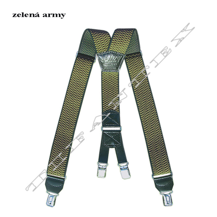 Traky na nohavice zelená army