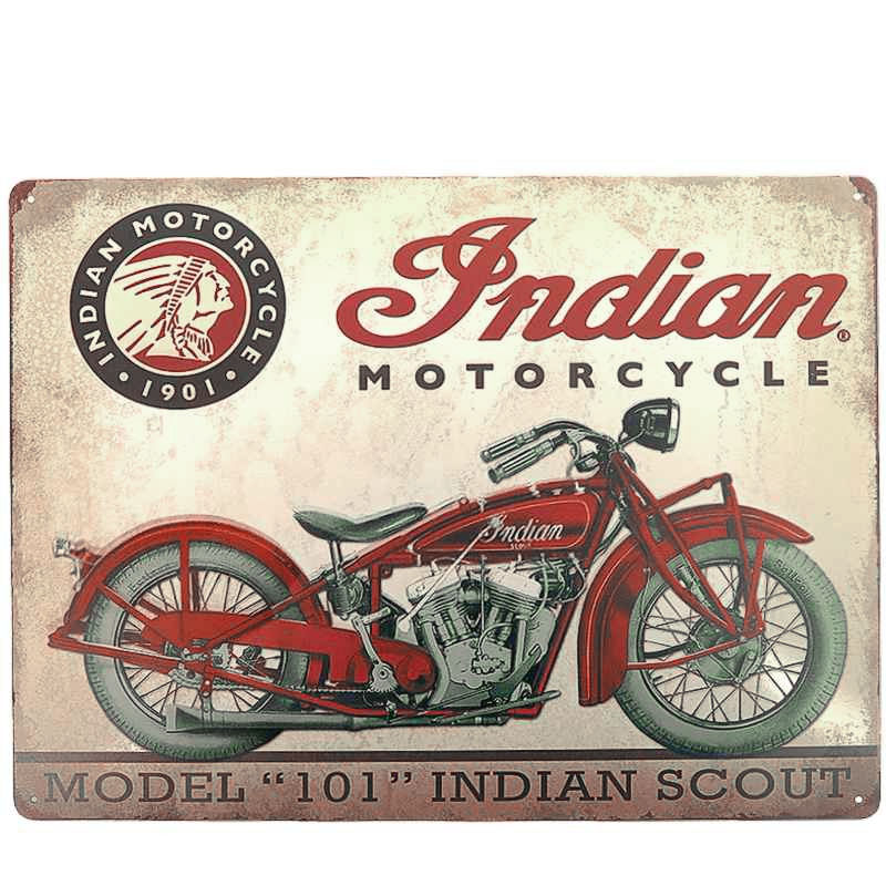 Retro Tabuľa Motorka Indian Model 101