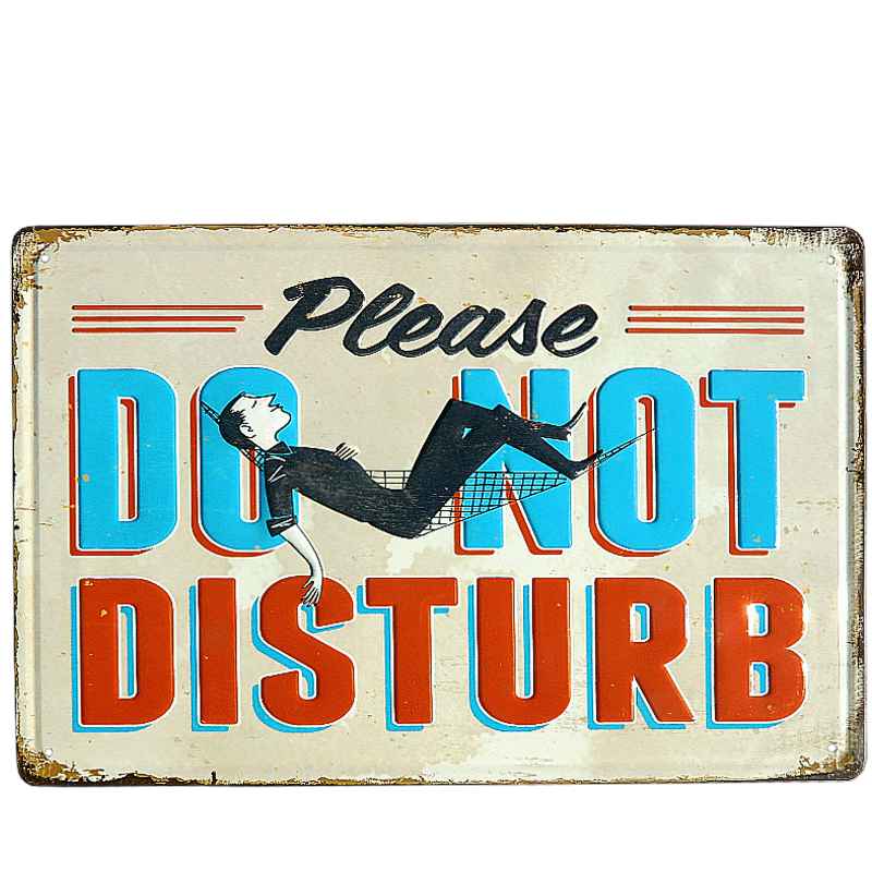 plechová tabula Please do not disturb