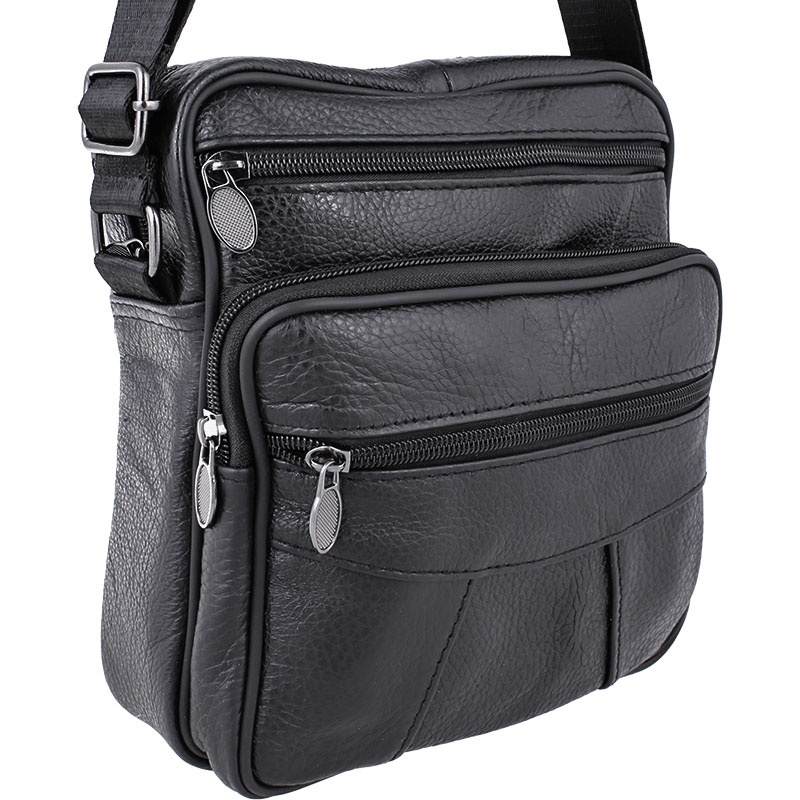 Pánska taška kožená čierna 4017