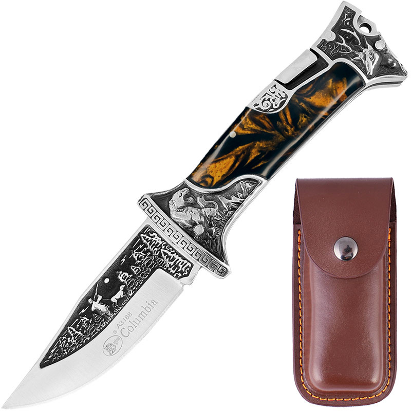 Vreckový nôž pre poľovníka s puzdrom