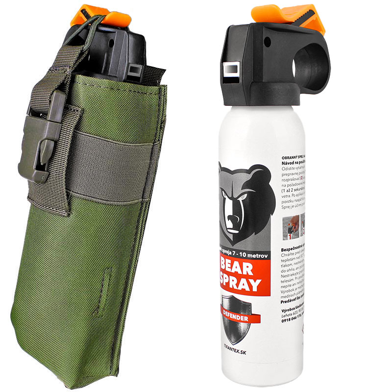 Kaser na medveďa s puzdrom Defender 250ml