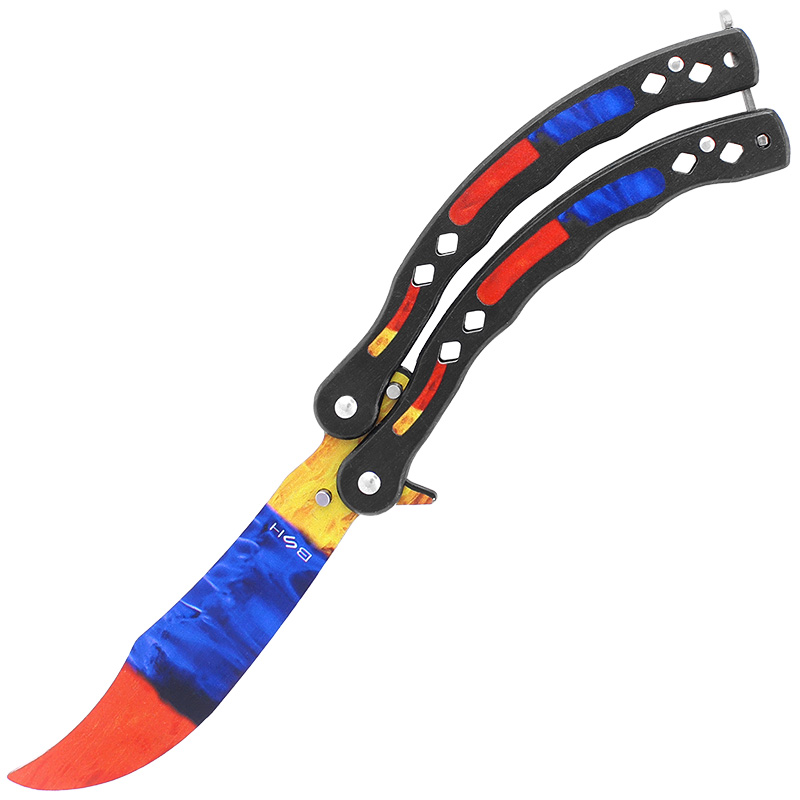 Motýlik nožík na tréning Marble Fade