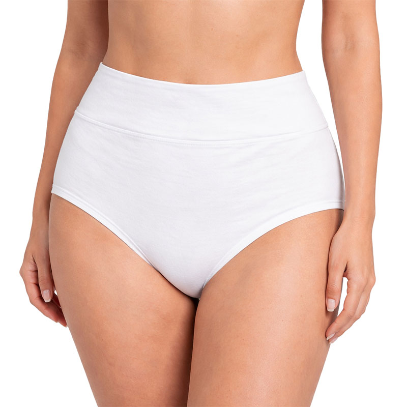 Dámske nohavičky s vysokým pásom biele HF