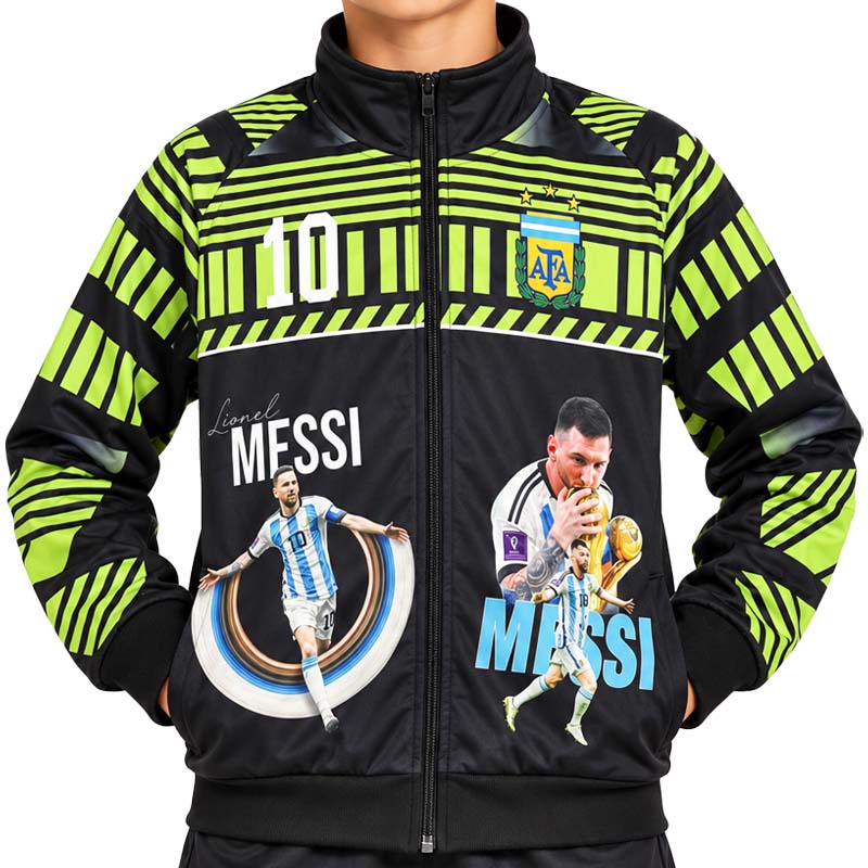 Futbalová mikina pre deti Messi čierna