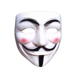 Maska Anonymous Biela