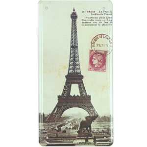 Retro tabula Paris Eiffelova veža 16x31cm
