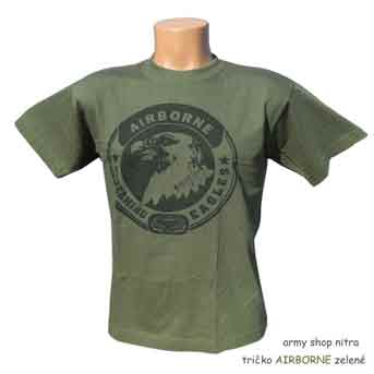 Pánske tričko zelené AIRBORNE