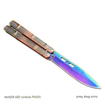 motýlik nôž PN201 rainbow 