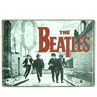 Kovová retro ceduľa The Beatles