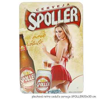 plechová retro tabuľa cerveja SPOLLER