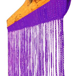 Záclona šnúrková CURTAIN fialovo – strieborná