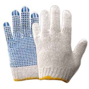 Pracovné rukavice s terčíkmi textilné