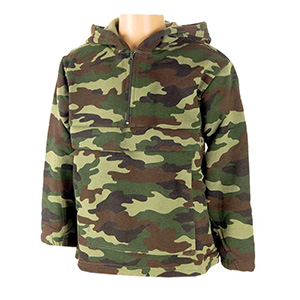 Maskáčová mikina detská woodland JMD