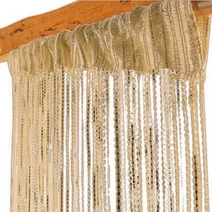 Špagetová záclona béžová Curtain 100x200cm