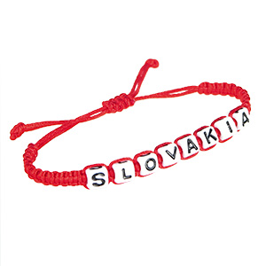 Pletený náramok na ruku Slovensko