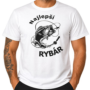 Tričko biele Najlepší rybár