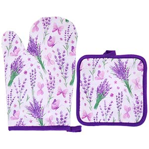 Kuchynská Chňapka s podložkou Lavender