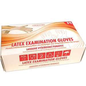 Pudrovné rukavice latexové LATEX 1pár