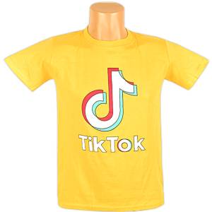 Detské TikTok tričko žlté