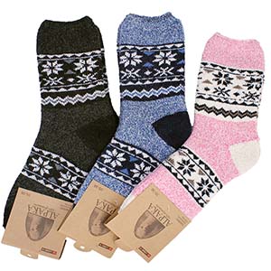 Dámske ponožky Alpaca 3ks Nórsky vzor SOB