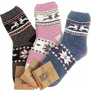 Dámske ponožky Alpaca 3ks Nórsky vzor SOB