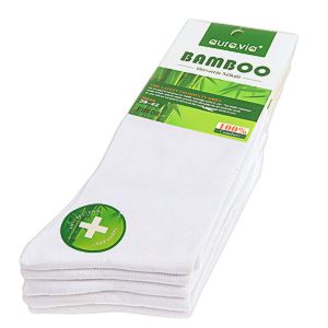 Vysoké Pánske biele ponožky 5 párov Bambus Aura.via