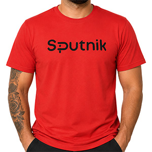 Tričko Sputnik červené, krátky rukáv