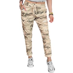 Elastické Dámske džínsy Army Desert