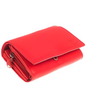 Elegantná dámska kožená peňaženka červená No.244