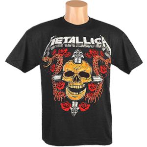 Pánske tričko Metallica Skull Latin Cross, krátky rukáv