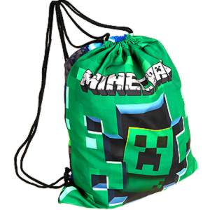 Vak na chrbát s motívom Minecraft zelený