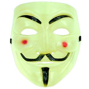 Maska na tvár Anonymous svetlozelená