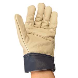 Ochranné rukavice kožené krémové