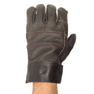 Ochranné rukavice kožené tmavohnedé