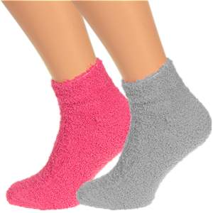 Froté dámske ponožky 2páry farebné mix