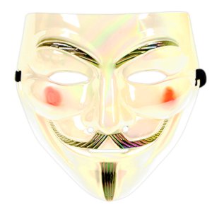 Maska Anonymous Vendetta biela dúhová