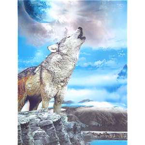 Pohyblivý obraz 3D - Vlk vyjúci