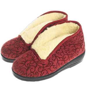 Mjartan papuče na doma dámske vysoké, červené C54L