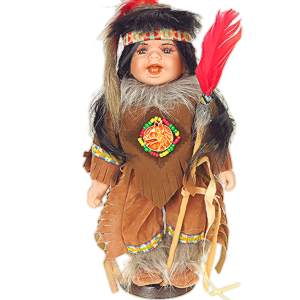 Porcelánová bábika indiánka Chepi