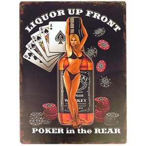 Kovová tabula Poker 30 x 40 cm