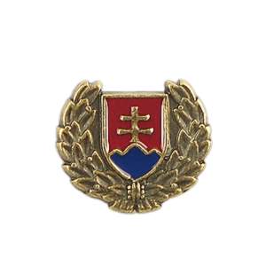 Odznak slovenský erb s ratolesťou