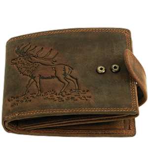Kožená peňaženka poľovnícka s jeleňom