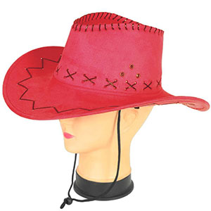 Kovbojský klobúk pre ženy červený