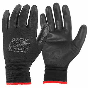 Čierne rukavice pracovné 4WRK