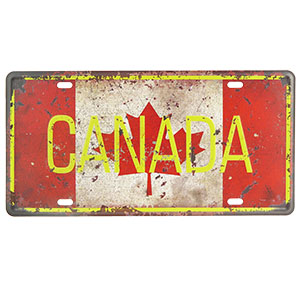 Retro ceduľa ŠPZ Canada 30 x 15 cm